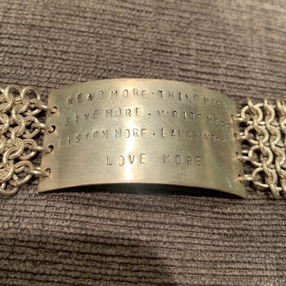 Stamped silver bracelet - Picture 2 of 2
